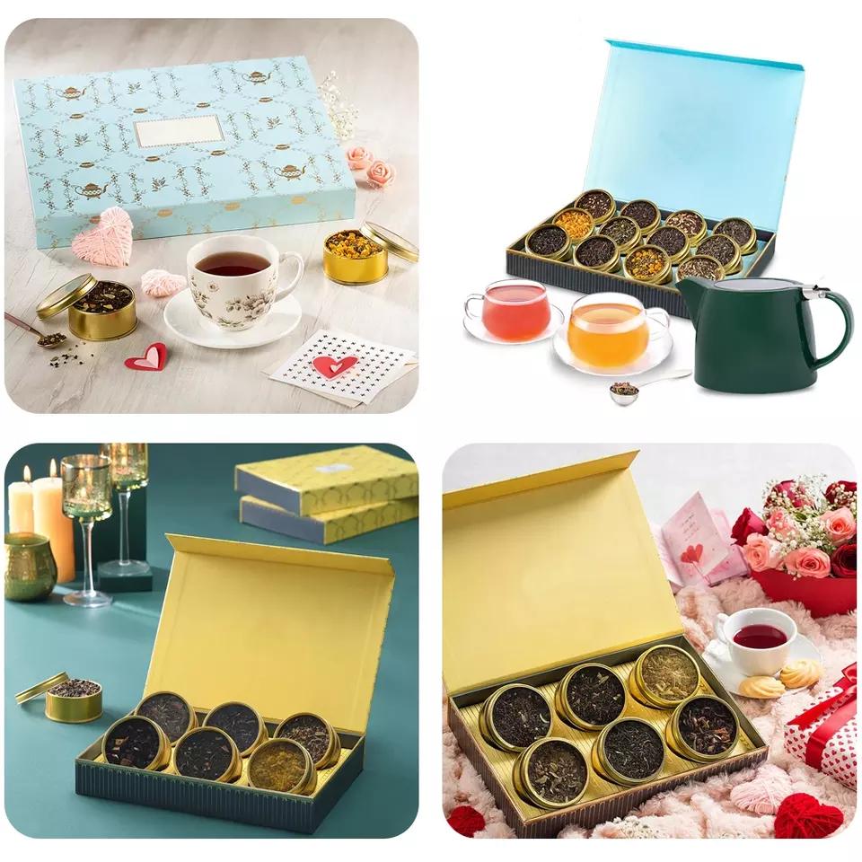 Custom Logo personalized Tea caddy storage gift packaging Boxes (6)