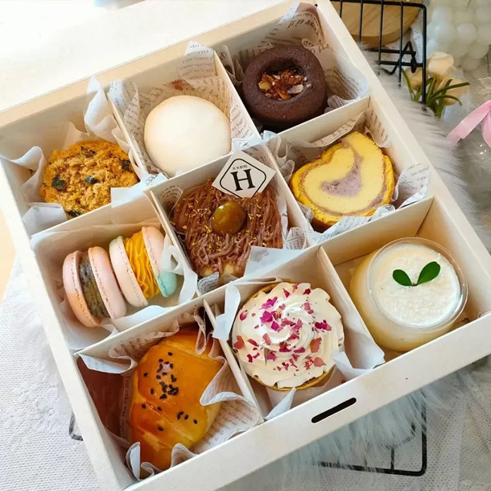 персонализирана кутия за сладкиши за торта хартия кутия за бутер тесто (3)